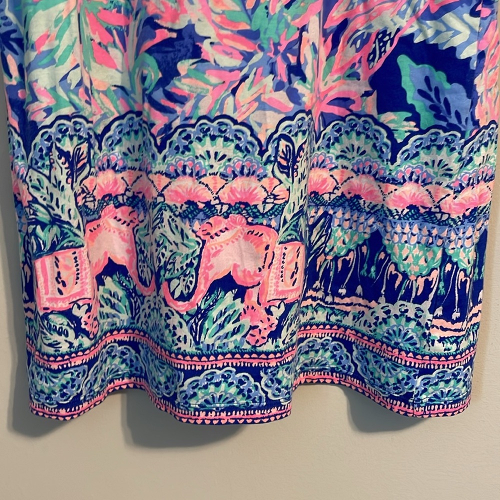 Lilly Pulitzer floral tropical three-quarter sleeve 100% cotton dress size S - Picture 3 of 8